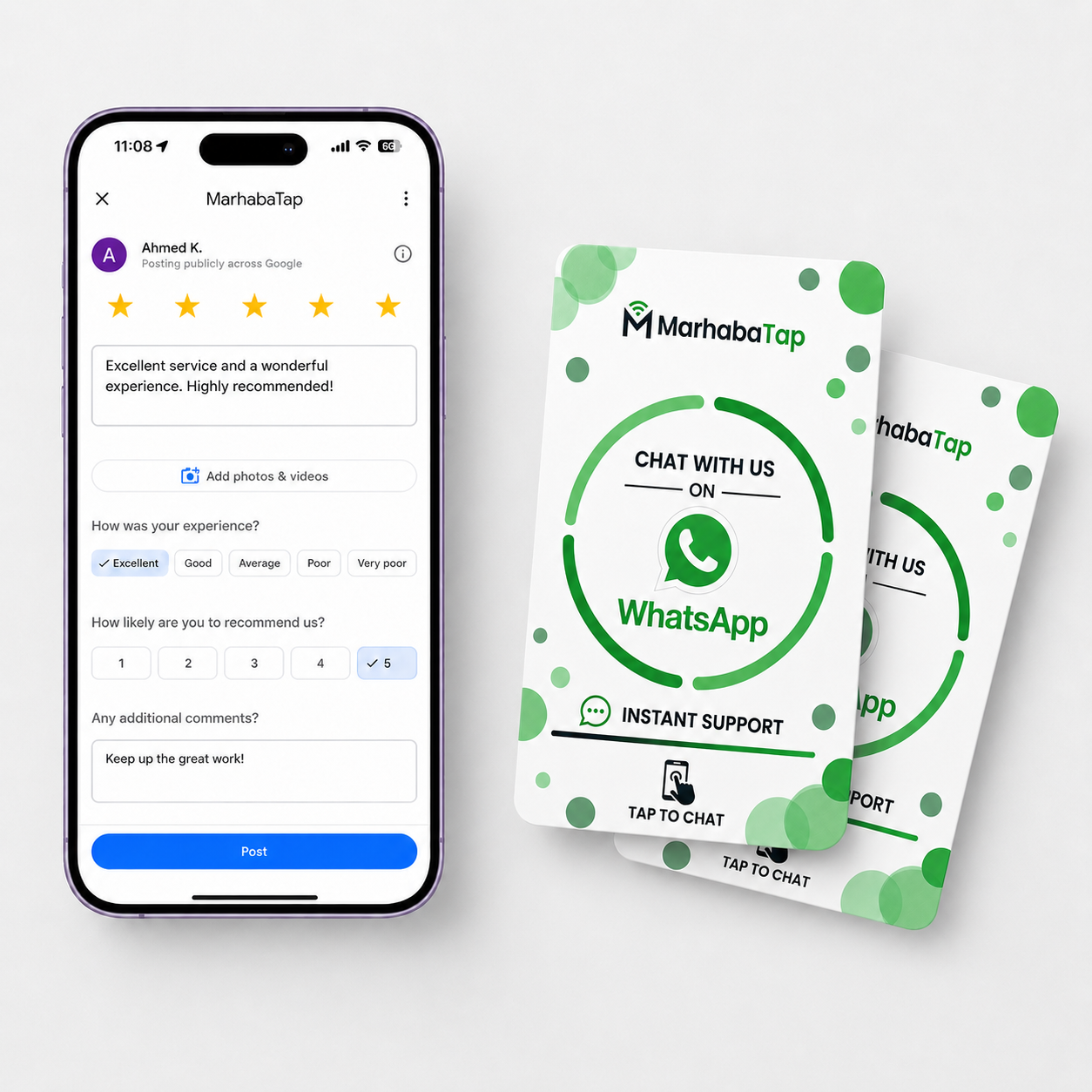 WhatsApp Tap Card- MarhabaTap™